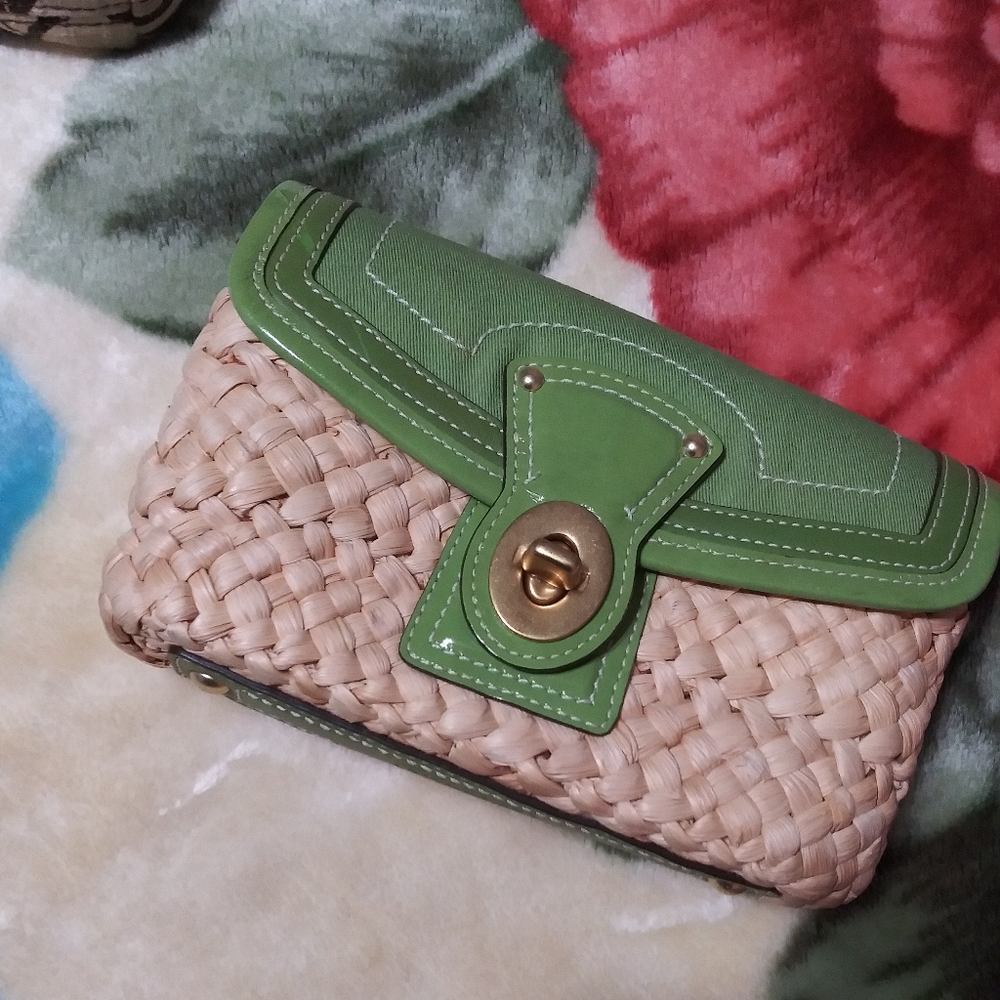 Green coach purse